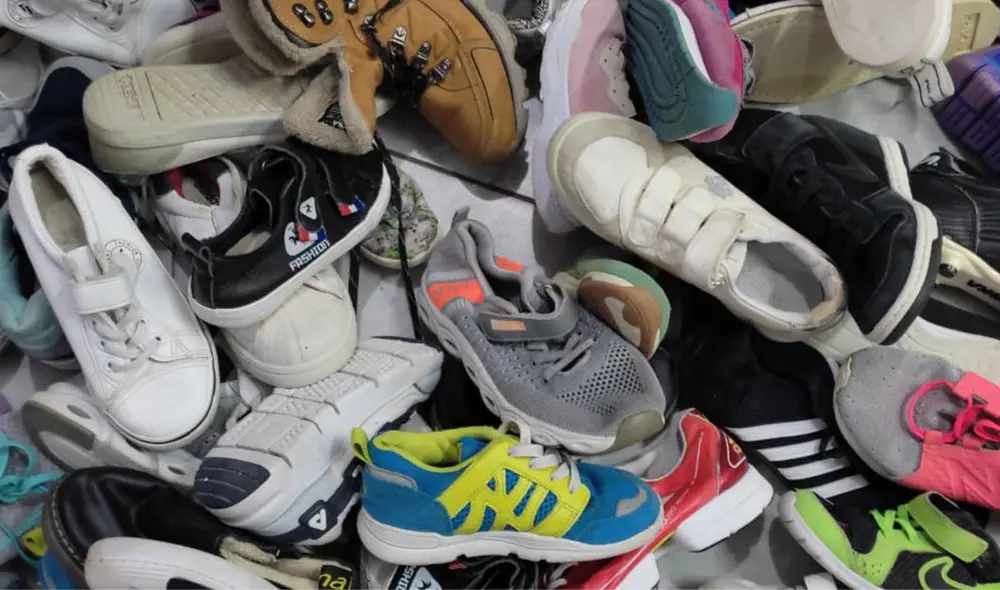 Incautan zapatillas de segundo uso en Cusco. Foto: PNP Incautan zapatillas de segundo uso en Cusco. Foto: PNP