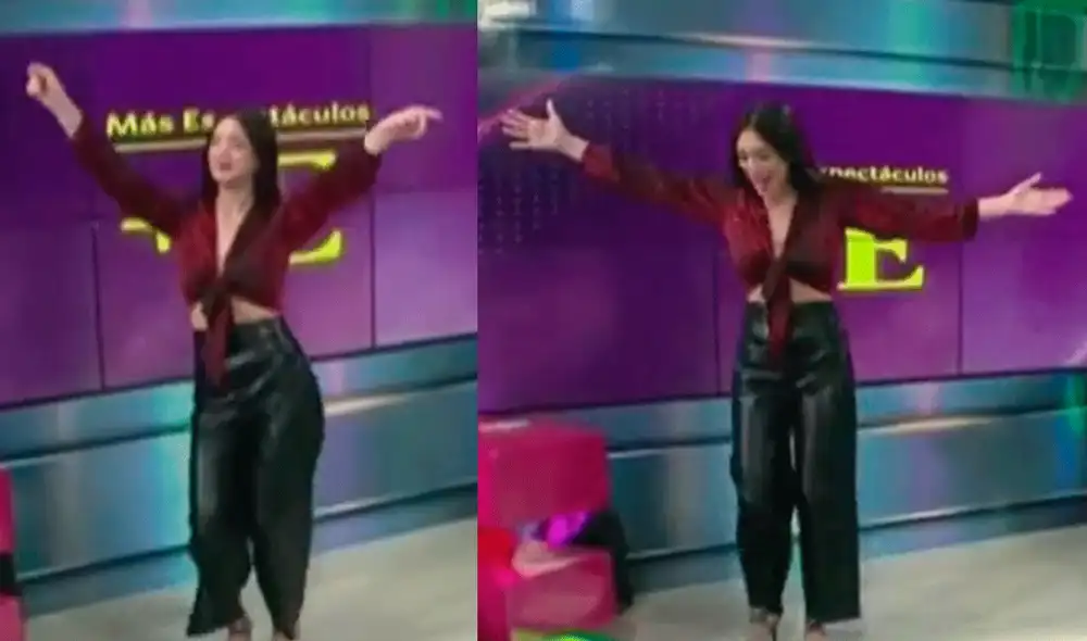 Jazmín Pinedo generó asombro en sus compañeros de "Más espectáculos". Foto: composición LR/América TV