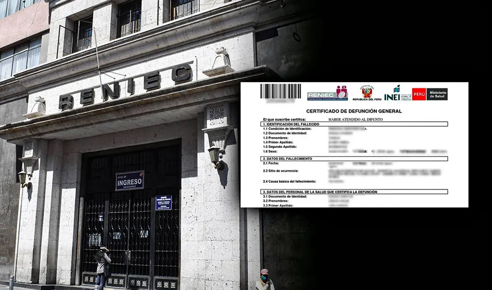 La Reniec informó que ya no se emitirá certificados de defunción a través de internet. Foto: composición LR/Reniec