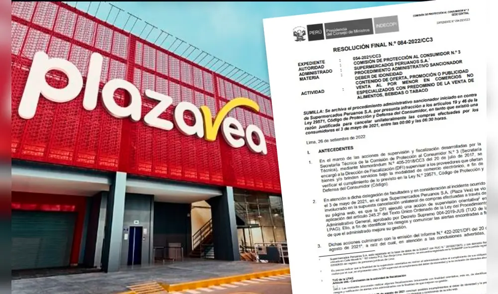 Indecopi. Plaza Vea se arriesgaba a pagar una multa de más de S/ 2 millones por no entregar los televisores que vendió a S/ 35. Foto: composición/La República