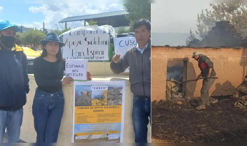Jóvenes hacen un esfuerzo por ayudar a los damnificados de incendios forestales. Foto: Composición LR/La República/GORE Cusco Jóvenes hacen un esfuerzo por ayudar a los damnificados de incendios forestales. Foto: Composición LR/La República/GORE Cusco