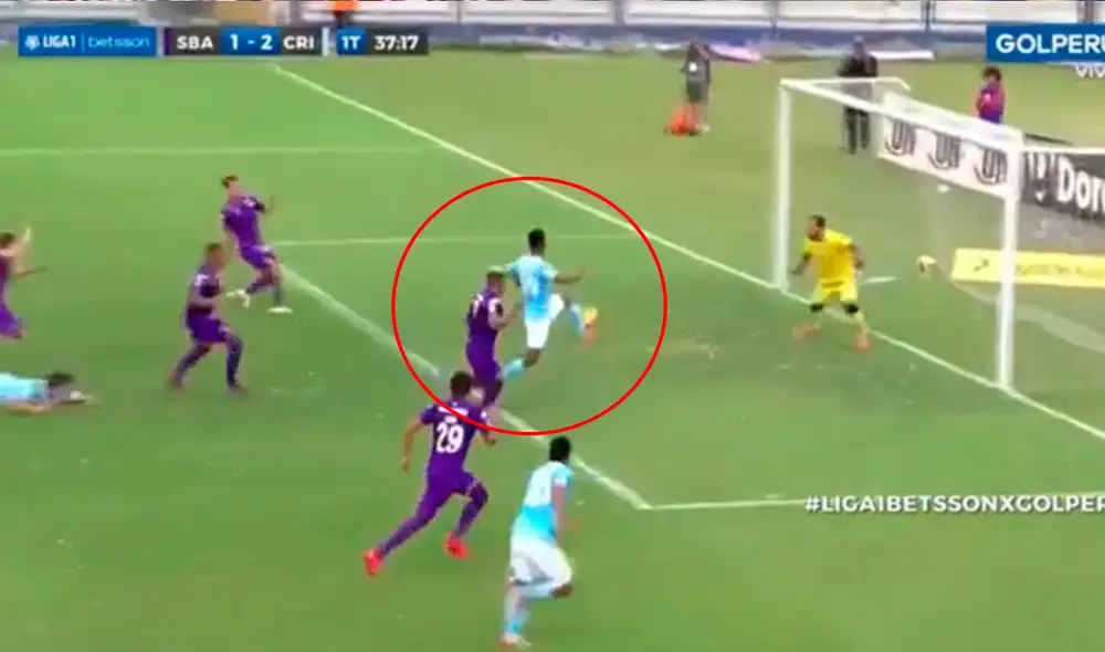 Nilson Loyola puso en ventaja a Sporting Cristal sobre Sport Boys por el Torneo Clausura. Foto: captura GolPerú