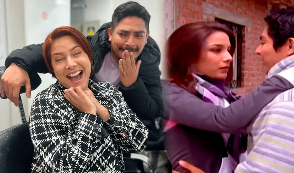 Erick Elera feliz por el retorno de Natalia Salas a la serie “Al fondo hay sitio”. Foto: composición LR/ @ErickElera / Instagram/ captura de América TV