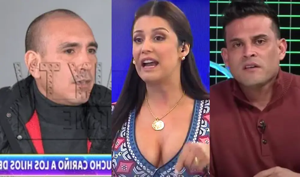 Karla Tarazona no dudó en defender a Christian Domínguez de las declaraciones de rafael Fernández. Foto: composición LR/ captura de ATV/ captura de América TV/ captura de Youtube Karla Tarazona no dudó en defender a Christian Domínguez de las declaraciones de rafael Fernández. Foto: composición LR/ captura de ATV/ captura de América TV/ captura de Youtube