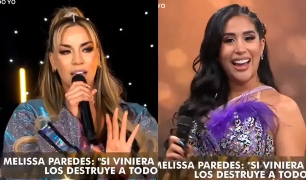 Gabriela Herrera se dirigó a Melissa Paredes para defenderse. Foto: composición LR/captura de América TV Gabriela Herrera se dirigó a Melissa Paredes para defenderse. Foto: composición LR/captura de América TV