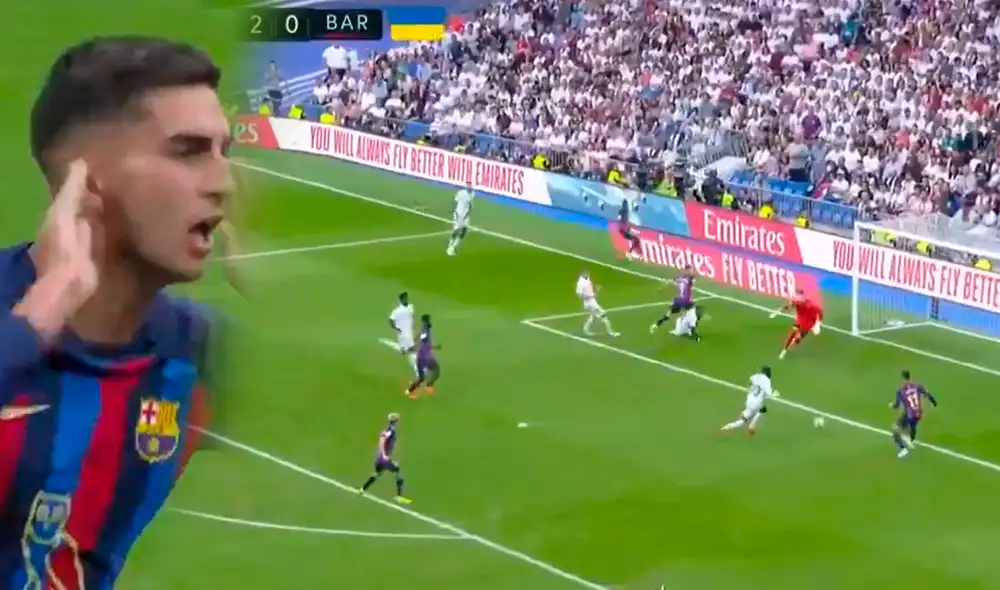Ferran Torres marcó el descuento del Barza. Foto: composición LR/captura de DirecTV Sports Ferran Torres marcó el descuento del Barza. Foto: composición LR/captura de DirecTV Sports