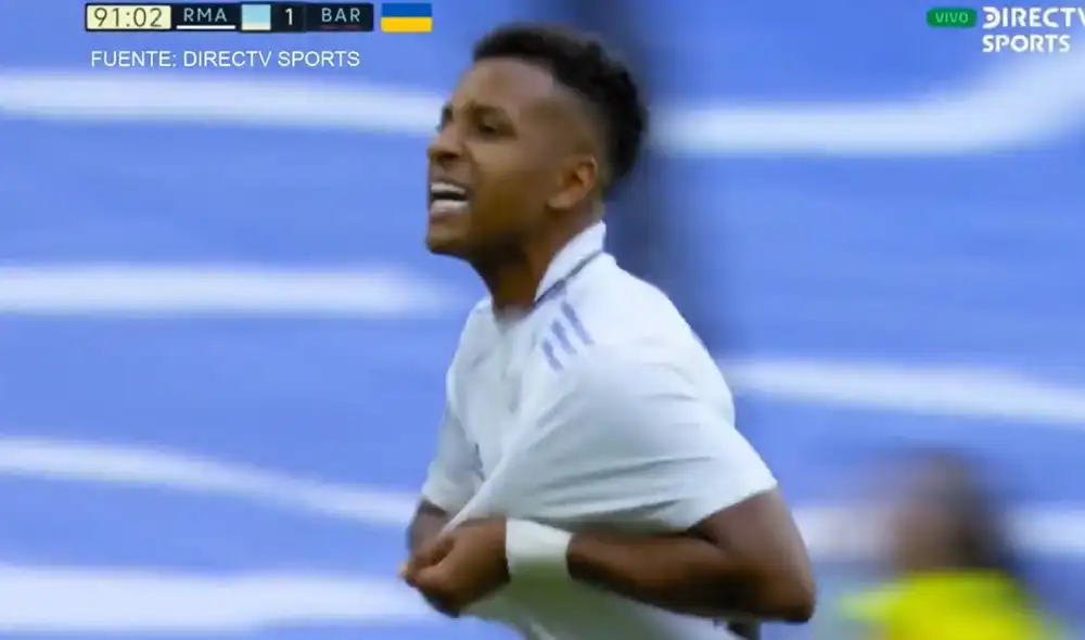Rodrygo anotó el 3-1 para los madridistas y aseguró el triunfo merengue. Foto: captura DirecTV Sports Rodrygo anotó el 3-1 para los madridistas y aseguró el triunfo merengue. Foto: captura DirecTV Sports