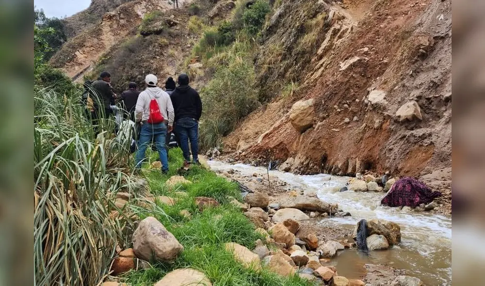 Pobladores de la zona fueron los que se toparon con el cuerpo del hombre. Foto: Wamachuco News