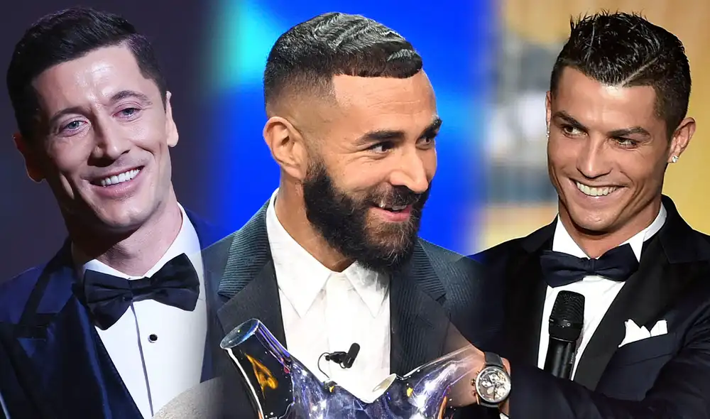Lewandowski, Benzema y Cristiano Ronaldo fueron nominados al Balón de Oro 2022. Foto: composición LR/AFP