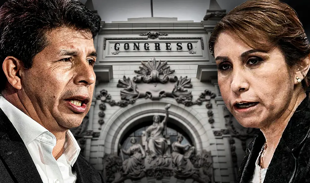 Patricia Benavides y Pedro Castillo, titulares de Fiscalía y Ejecutivo, se encuentran enfrentados tras denuncia constitucionales. Foto: composición de Jazmín Ceras/La República