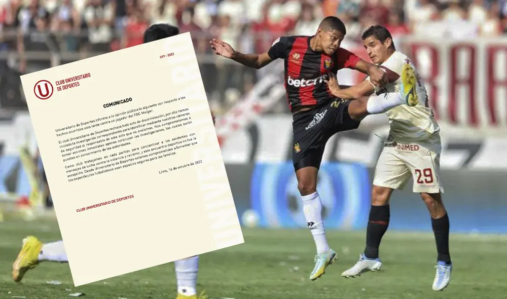 Universitario se pronunció sobre actos racistas en el partido ante melgar. Foto: Composición GLR Universitario se pronunció sobre actos racistas en el partido ante melgar. Foto: Composición GLR