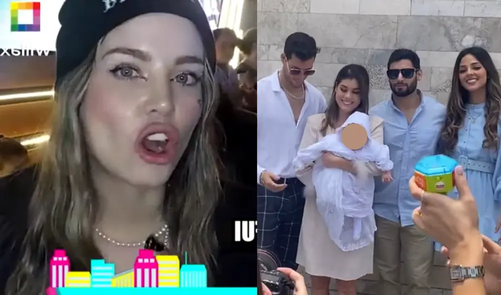 Flavia Laos explica por qué no estuvo en el bautizo de la hija de Majo Parodi. Foto: composición LR/ captura de Willax TB/ captura de Instagram