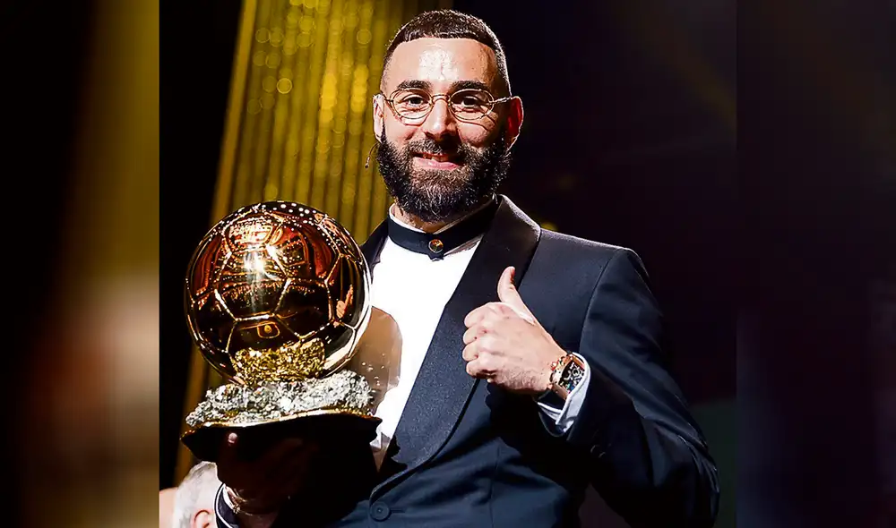 Merecido. Benzema se convirtió en el quinto jugador francés en ganar el Balón de Oro. Foto: difusión