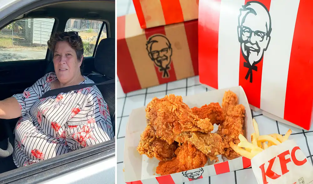 Al final, Joann Oliver se dirigió a una estación de Policía para dar los billetes que seguían en el envoltorio de su sándwich. Foto: composición LR/Facebook/City of Jackson Police Department