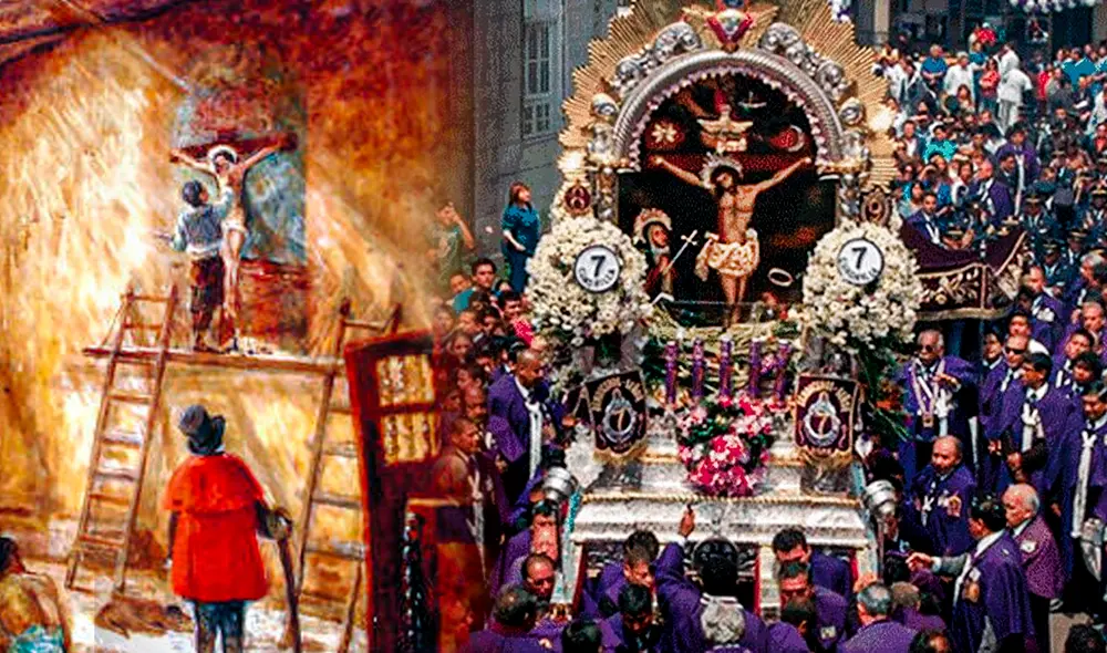 La festividad del Señor de los Milagros tiene sus origenes en la época Colonial. Foto: composición LR/ Emiza/La República
