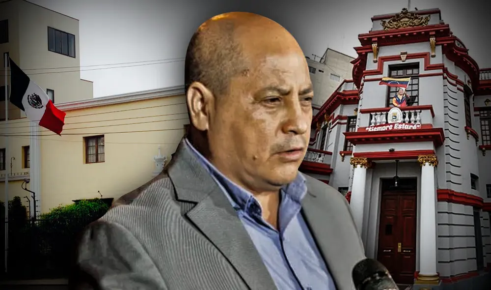 Videos confirmaron que Beder Camacho acudió a las embajadas de Venezuela y México en Perú. Foto: Composición LR