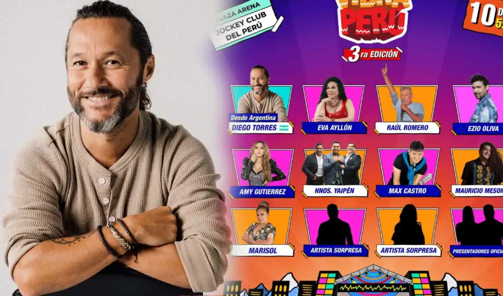 Diego Torres será parte del festival Vibra Perú. Foto: Composición LR / difusión