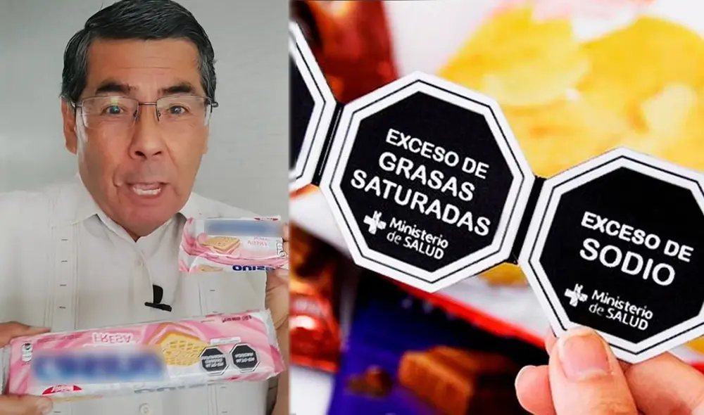 La ley de octógonos entró en vigor a mediados de 2019 y hasta la fecha continúa vigente; sin embargo, hay productos que no llevan las advertencias. Foto: composición LR/Jaime Delgado - TikTok/GLR