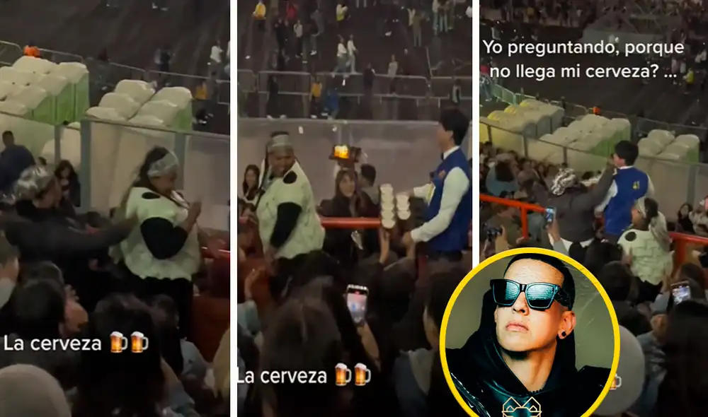 El comerciante no se pudo resistir y se movió de forma lenta al ritmo de la música para evitar que se le cayeran las bebidas. Foto: composición LR/TikTok/@jeduardo244
