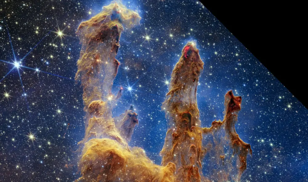 El telescopio James Webb de la NASA ha revelado cientos de estrellas que habían permanecido ocultas a la vista de otros observatorios. Foto: NASA / ESA / CSA / STScl