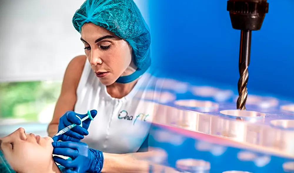 La Dra. Fit ha sido denunciada por aplicar metacrilato en intervenciones estéticas. Foto: Dra. Fit Maria Elena Leiva/Facebook/laserproject.es/Composición LR