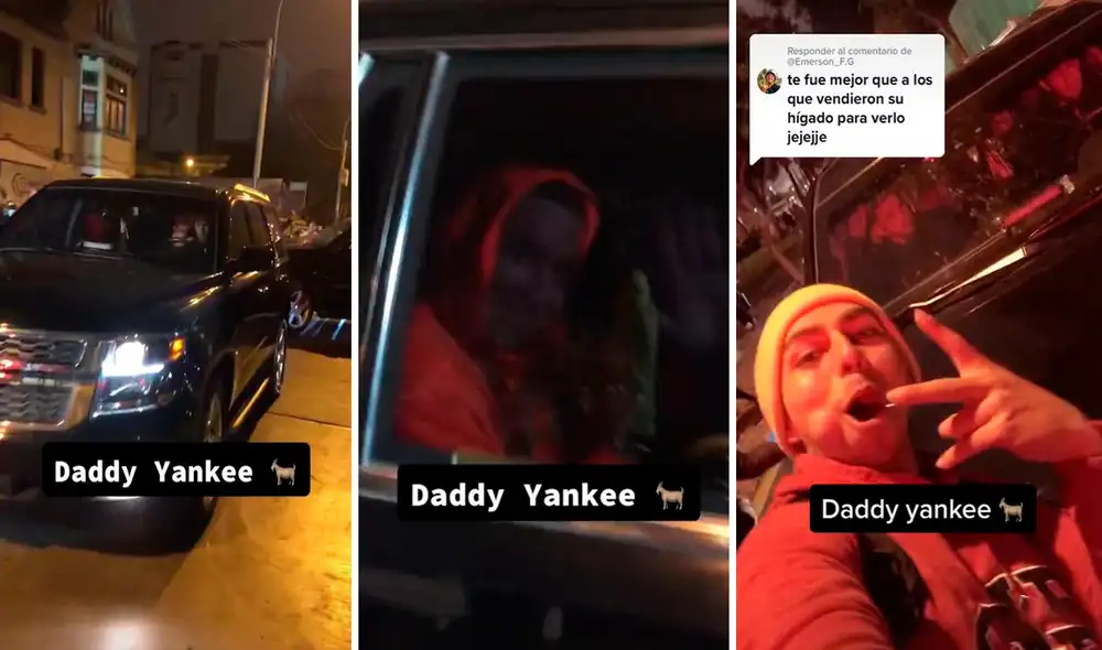 Ni bien se percató de la presencia de nuestro compatriota cerca de su carro, el cantante puertorriqueño tuvo un tierno gesto con él. Foto: composición LR/TikTok/@jheff_freestyler