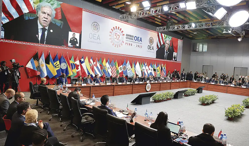 La sesión de la Comisión Permanente de la OEA duró aproximadamente dos horas. Hay que esperar ahora a que se conozca cuándo vendrá la misión y a sus integrantes. Foto: Jhonel Rodríguez/La República