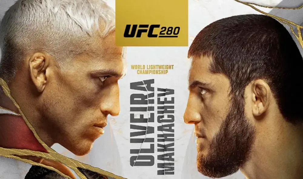 Charles Oliveira vs. Islam Makhachev se enfrentarán por el Campeonato Peso Ligero. Foto: UFC