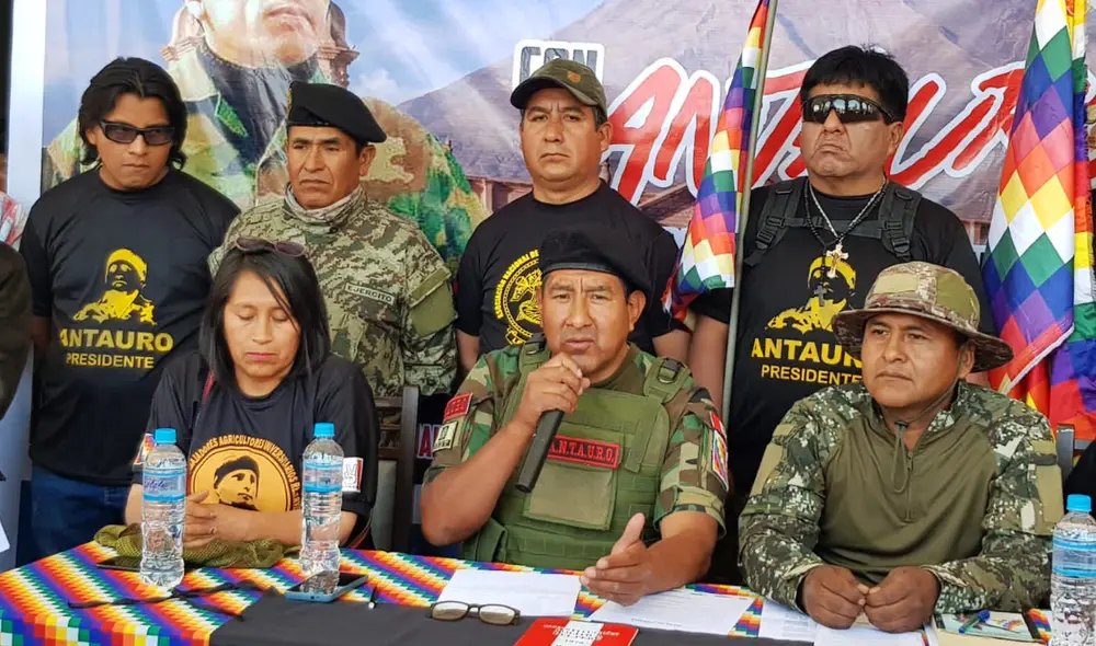 Etnocaceristas anuncian nueva llegada de Antauro Humala a Arequipa. Foto: Wilder Pari/La República