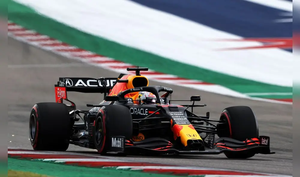 Max Verstappen ganó su primer GP de los Estados Unidos en el 2021. Foto: AFP Max Verstappen ganó su primer GP de los Estados Unidos en el 2021. Foto: AFP