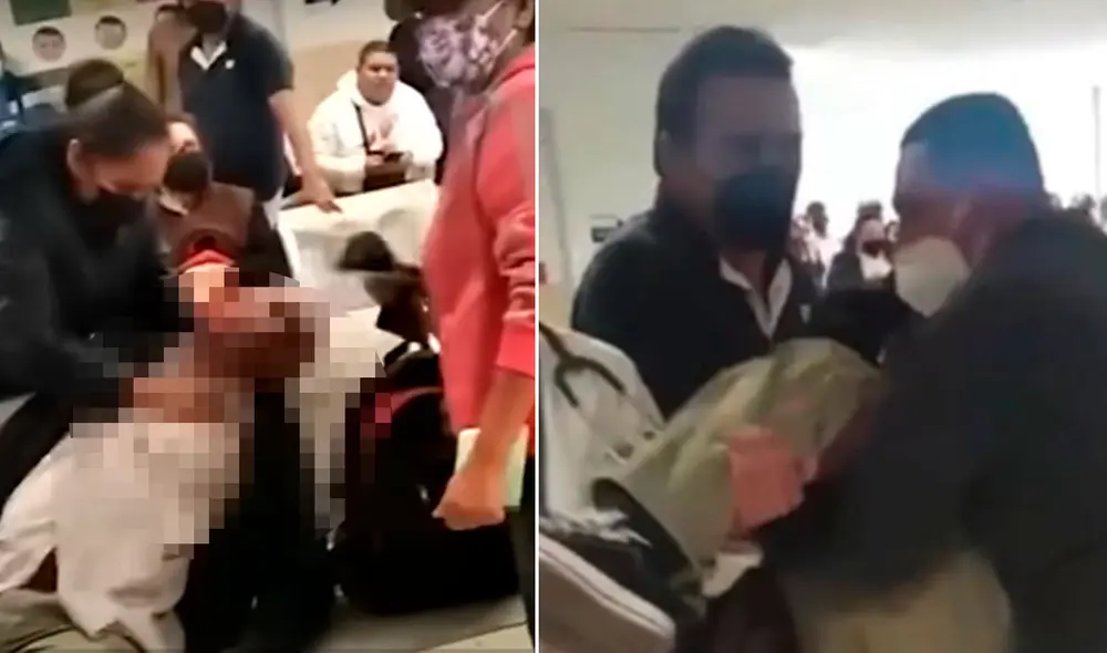 Enterados del incidente, un médico solicitó que el sujeto ingrese de inmediato, mientras que su familiar amenazó con que iba a demandar al personal si pasaba algo malo. Foto: captura-El Universal Enterados del incidente, un médico solicitó que el sujeto ingrese de inmediato, mientras que su familiar amenazó con que iba a demandar al personal si pasaba algo malo. Foto: captura-El Universal