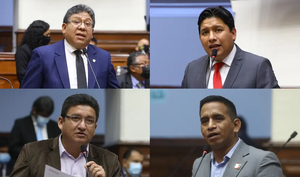 Jorge Flores, Ilich López, Juan Mori y Elvis Vergara son sindicados de aliarse al Gobierno a cambio de obras. Foto: composición LR/Congreso Jorge Flores, Ilich López, Juan Mori y Elvis Vergara son sindicados de aliarse al Gobierno a cambio de obras. Foto: composición LR/Congreso