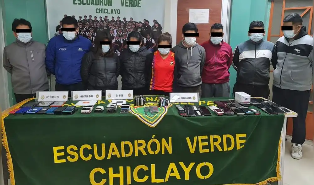 Los detenidos fueron puestos a disposición del Ministerio Público. Foto: PNP Los detenidos fueron puestos a disposición del Ministerio Público. Foto: PNP