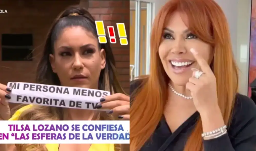 Tilsa Lozano califica a Magaly Medina como su persona menos favorita. Foto: composición LR/ captura de América TV/ @magalymedina/Instagram