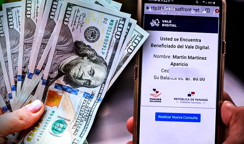 Solo las personas que hayan seguido un curso en el Inadeh o hecho servicio comunitario podrán acercarse a cobrar el Vale Digital en este mes de octubre. Foto: composición Gerson Cardoso/LR/Freepik/Panamá en minutos