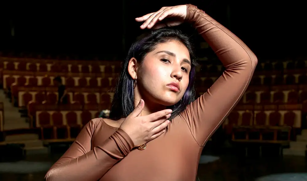 Milena en el ensayo de Lamentos, obra ganadora del concurso de artes escénicas 2021 del Ministerio de Cultura, de Sergio Murillo y Héctor Quispe. Foto: John Reyes/La República