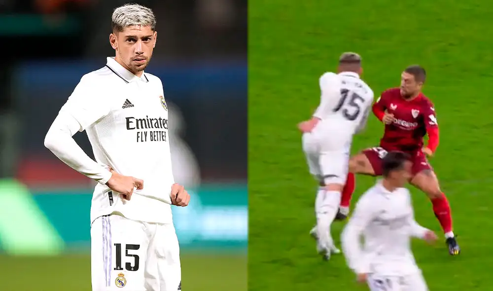 Federico Valverde fue titular en el partido contra Sevilla. Foto: composición LR/AFP/captura ESPN Federico Valverde fue titular en el partido contra Sevilla. Foto: composición LR/AFP/captura ESPN