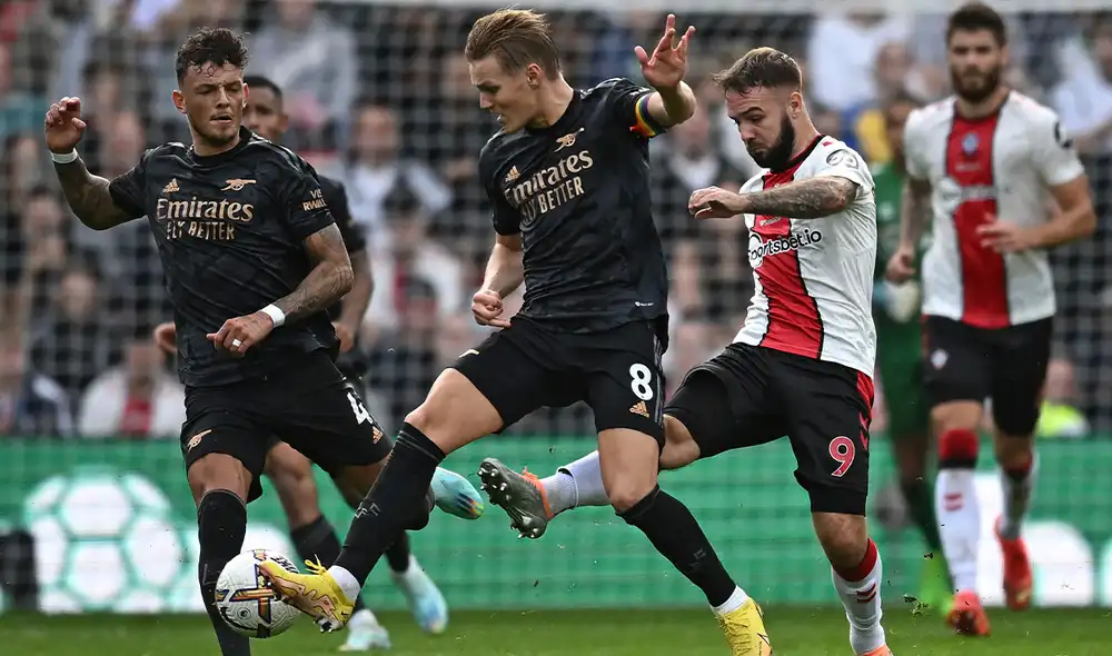 Arsenal vs. Southampton: los gunners se fueron al descanso con el marcador 1-0 a su favor. Foto: AFP