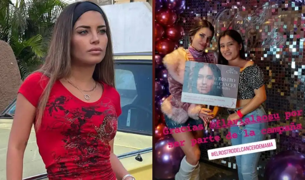 Flavia Laos apoyaba a la Liga contra el cáncer. Foto: composición/ Flavia Laos/ Instagram