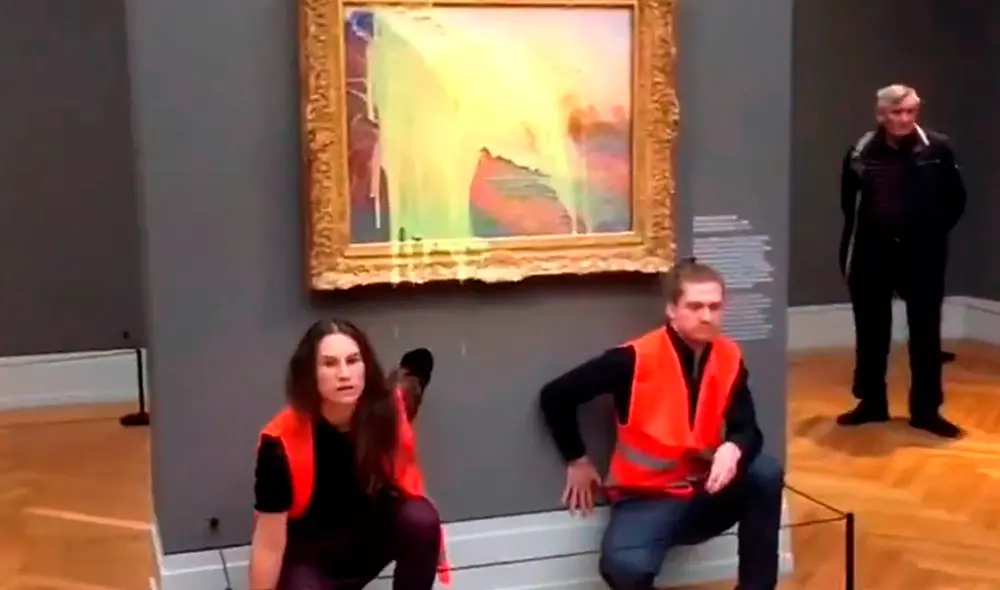 El hecho ocurrió en el Museo Barberini cerca de Berlín, Alemania. Foto: captura/ @TheMarieOakes/ Twitter