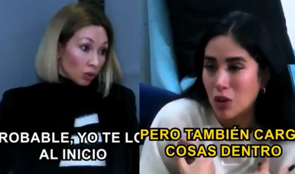 Belén Estévez se solidariza con Melissa Paredes durante ensayos de "El gran show". Foto: captura de América TV