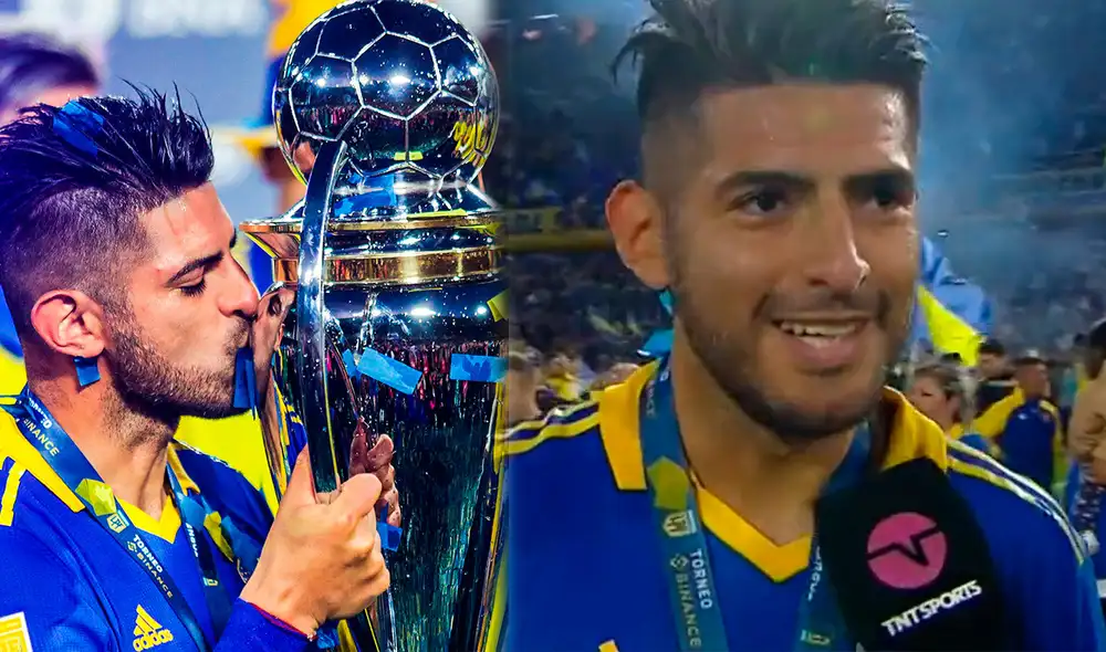 Carlos Zambrano volvió a gritar campeón con Boca Juniors. Foto: composición LR/captura TNT Sports Carlos Zambrano volvió a gritar campeón con Boca Juniors. Foto: composición LR/captura TNT Sports