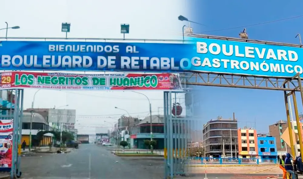 El bulevar El Retable fue convertido en un espacio gastronómico a fin de reducir la delincuencia e inseguridad de la zona. Foto: composición LR/captura YouTube/Néstor René Mayma Quispe