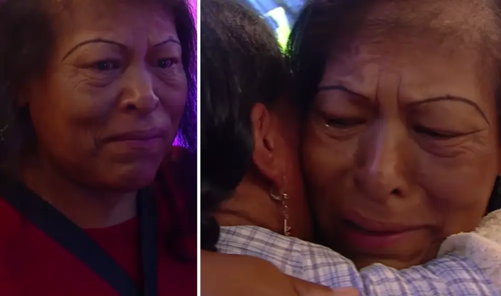 Clementina Condori Mamani y su emotivo reencuentro con su familia tras 40 años de separación. Foto: composición La República/captura/YouTube/David Nostas