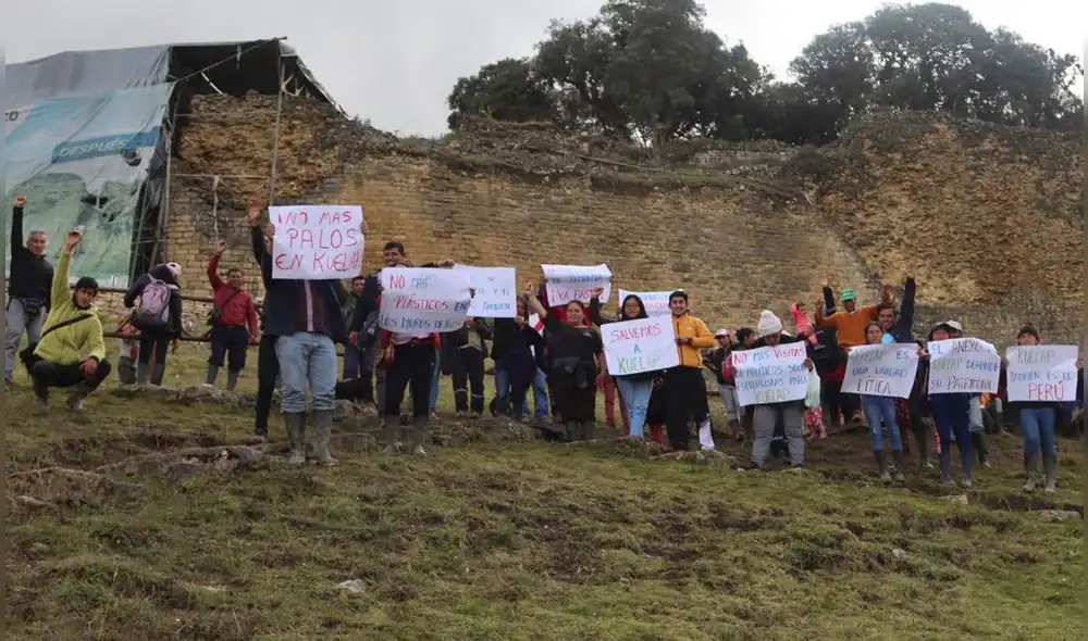 A las protestas se han sumado las bases de las rondas campesinas de Luya. Foto. Frente de Defensa Anexo Kuélap/Facebook