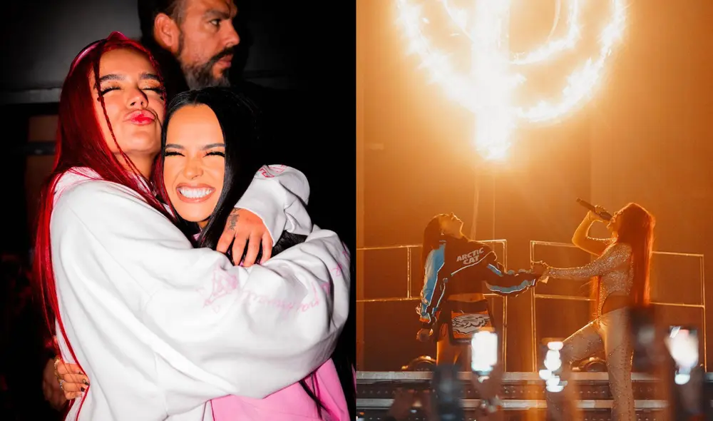 Karol G y Becky G compartieron escenario durante la gira de la colombiana en Estados Unidos. Foto: composición LR/Becky G/Instagram