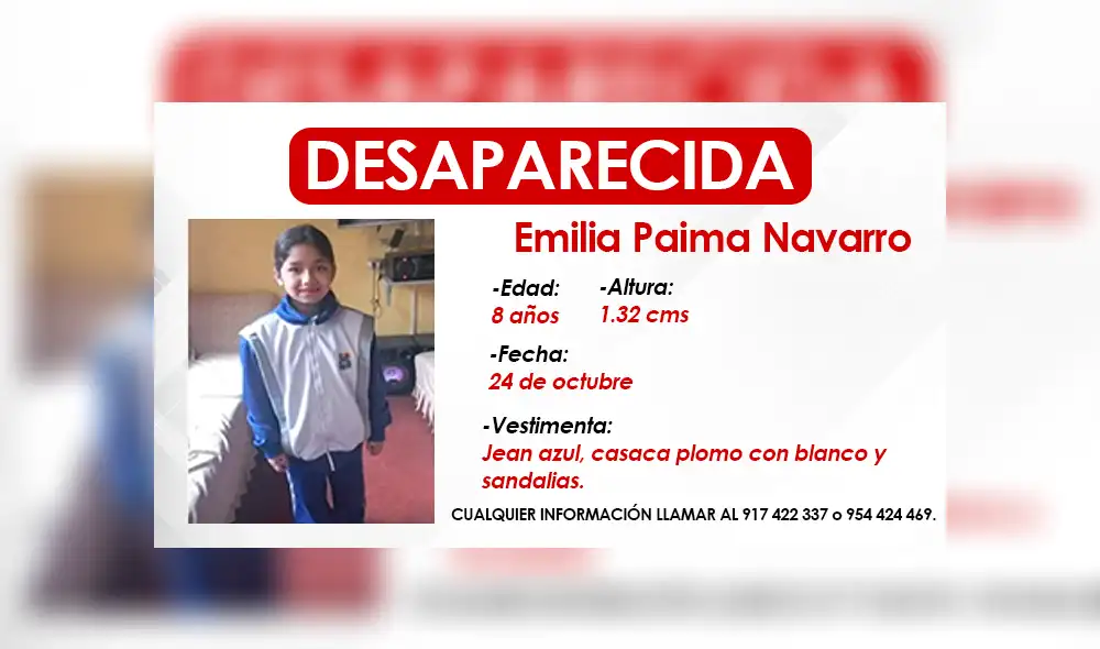 SJL: menor desapareció el lunes 24 de octubre cuando salió a botar basura. Foto: composición LR SJL: menor desapareció el lunes 24 de octubre cuando salió a botar basura. Foto: composición LR