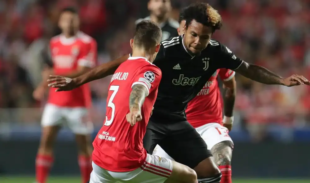 Juventus vs. Benfica juegan en Portugal. Foto: EFE Juventus vs. Benfica juegan en Portugal. Foto: EFE