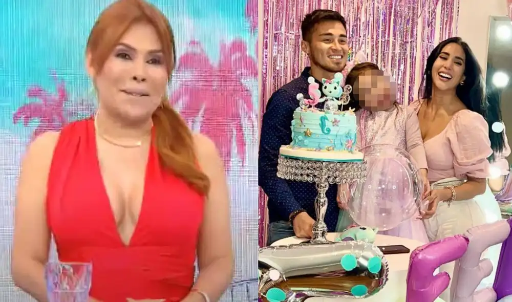Melisa Paredes y Rodrigo Cuba se juntaron para celebrar el cumpleaños de su hija. Foto: captura de ATV/Melissa Paredes/Instagram