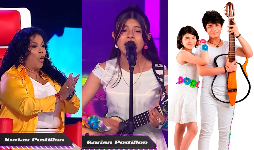 Korian Postillón, la huancaína que emocionó al jurado de “La voz Kids”. Foto: Instagram | Rayo en la botella | Facebook | Dorian y Korian Korian Postillón, la huancaína que emocionó al jurado de “La voz Kids”. Foto: Instagram | Rayo en la botella | Facebook | Dorian y Korian